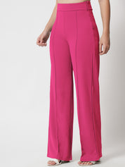 KOTTY Womens Solid Attractive High Rise Pant