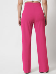 KOTTY Womens Solid Attractive High Rise Pant