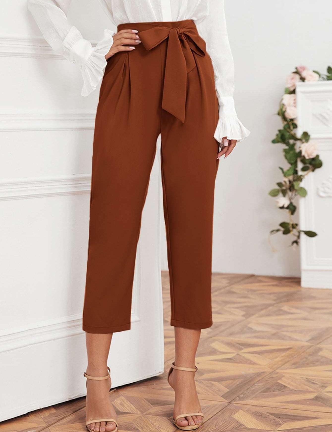 KOTTY Regular Fit Women Brown Trousers 
