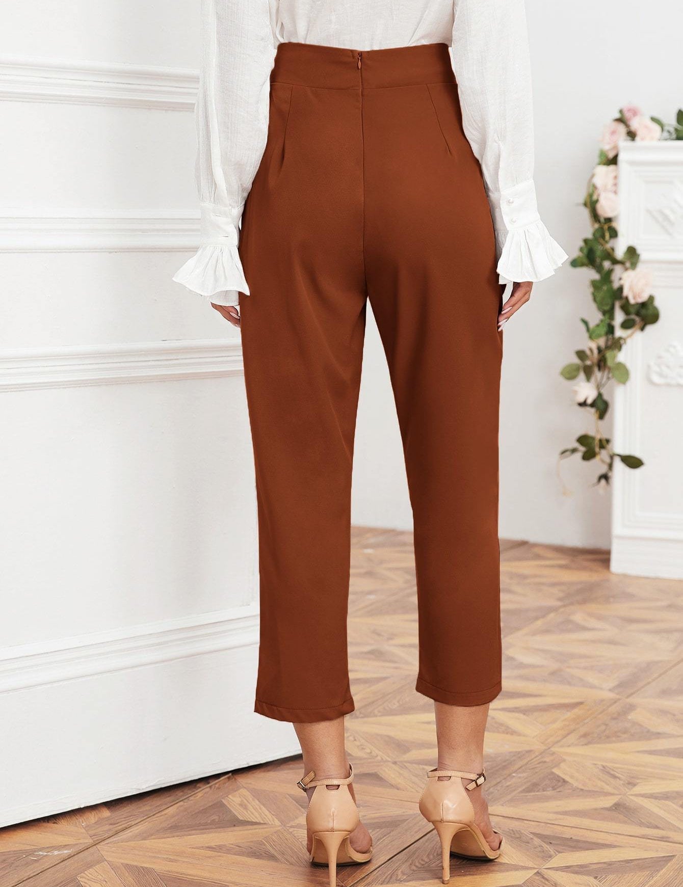 KOTTY Regular Fit Women Brown Trousers 