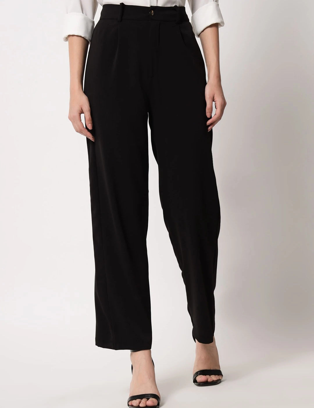 KOTTY Regular Fit Women Black Trousers 