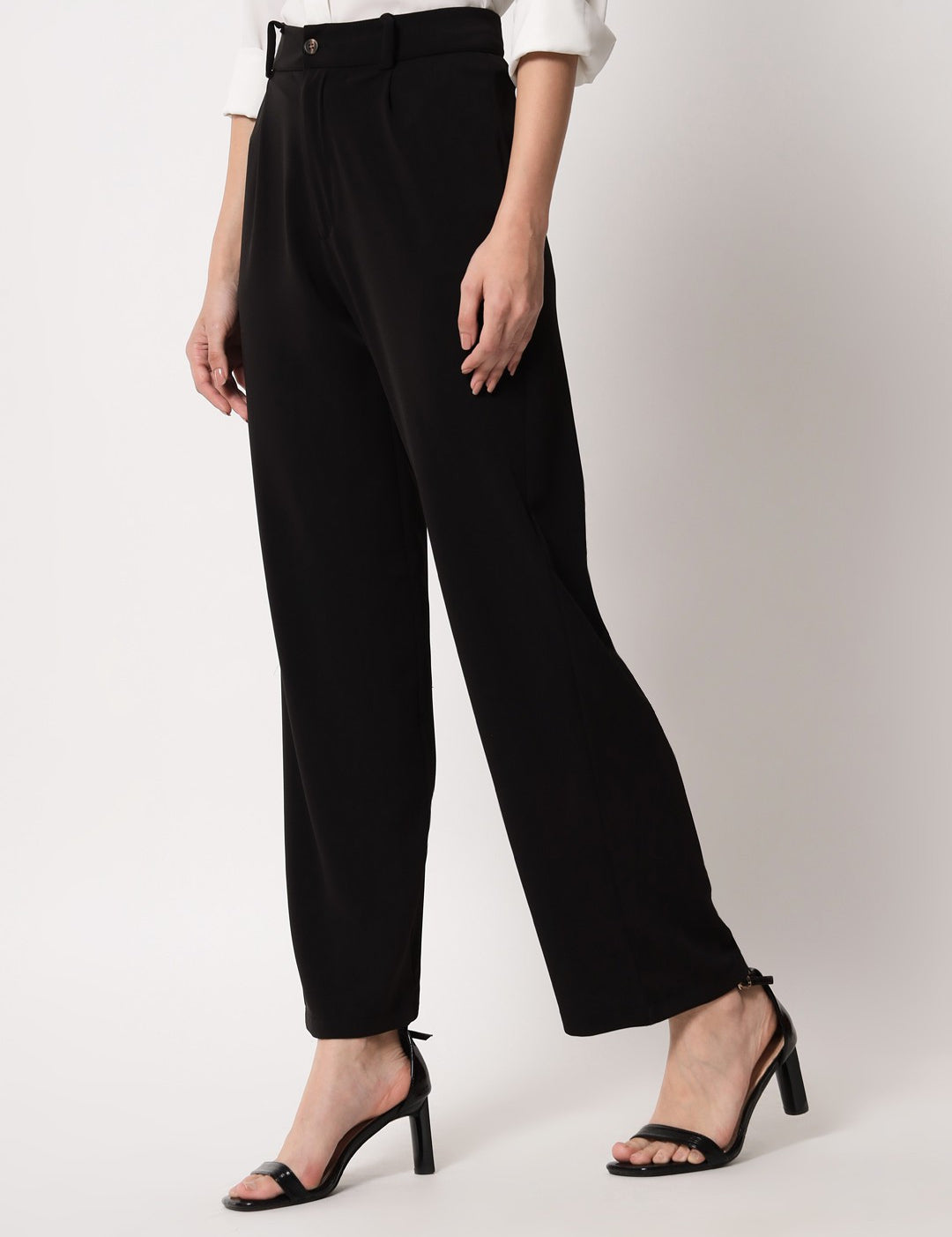 KOTTY Regular Fit Women Black Trousers 