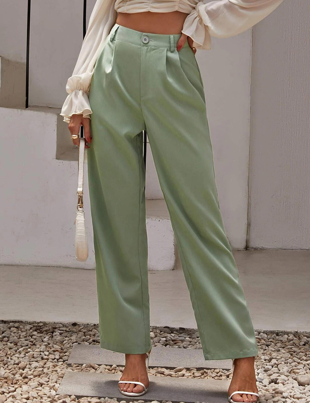 KOTTY Regular Fit Women Light Green Trousers 