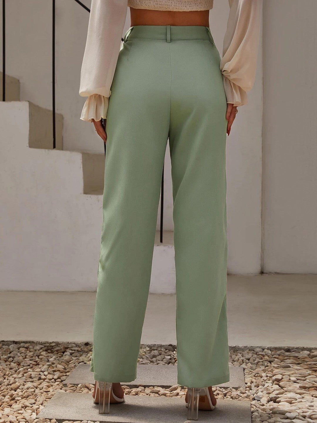 KOTTY Regular Fit Women Light Green Trousers 