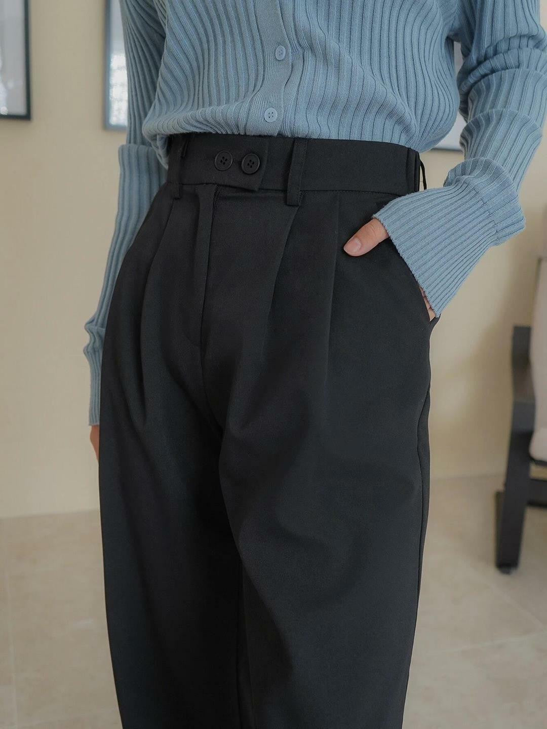 KOTTY Regular Fit Women Black Trousers 