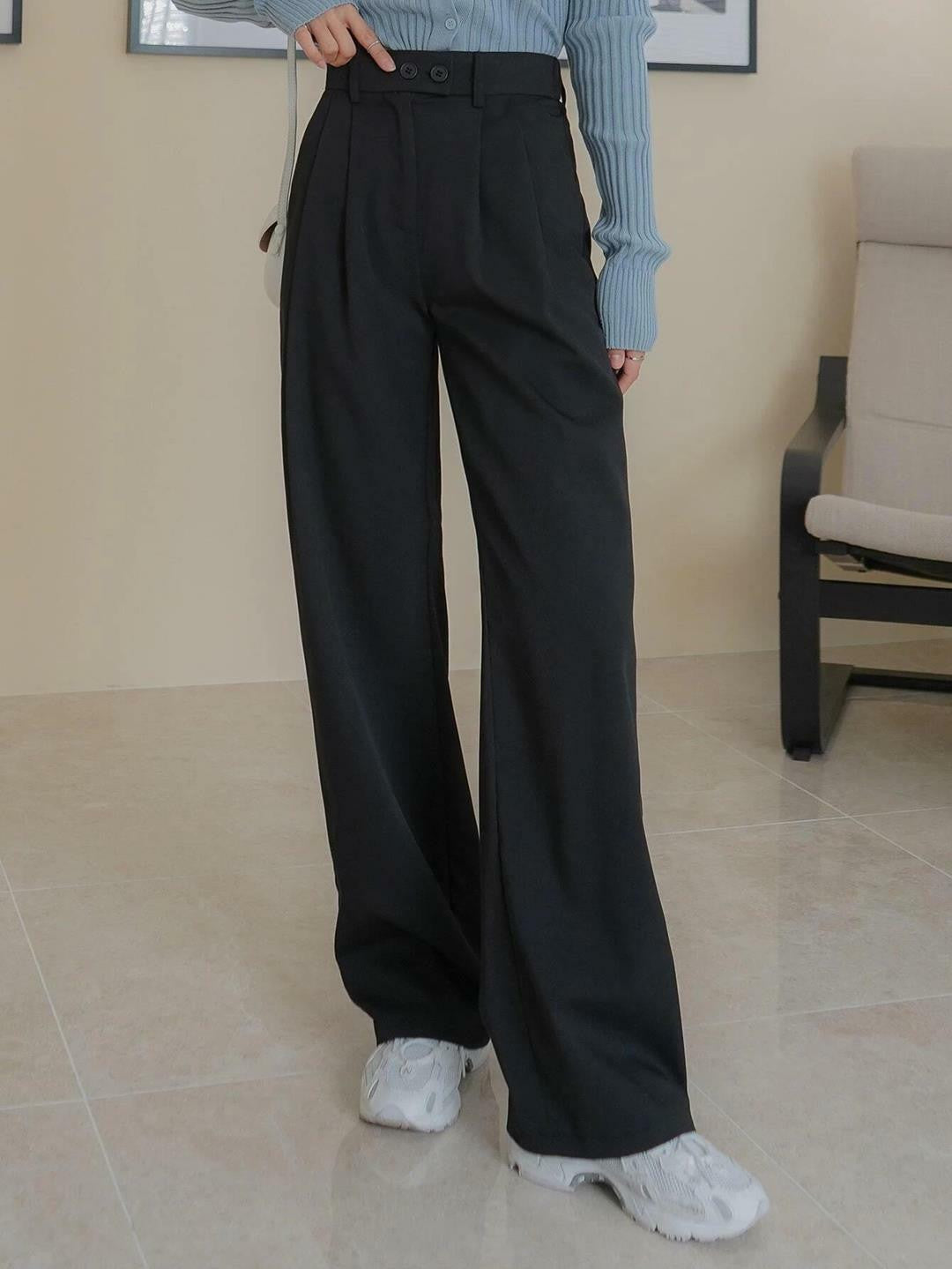 KOTTY Regular Fit Women Black Trousers 
