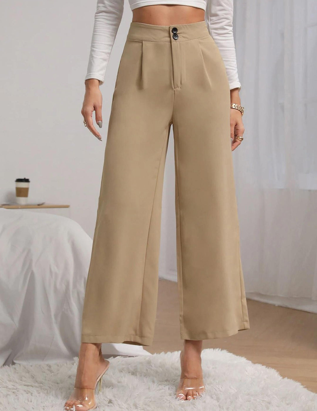 KOTTY Regular Fit Women Beige Trousers 