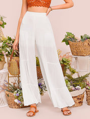 KOTTY Relaxed Women White Trousers 