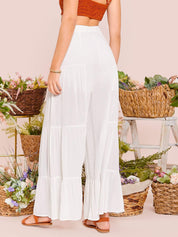 KOTTY Relaxed Women White Trousers 