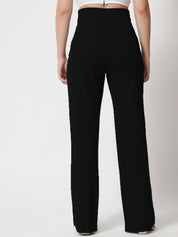 KOTTY Regular Fit Women Black Trousers 