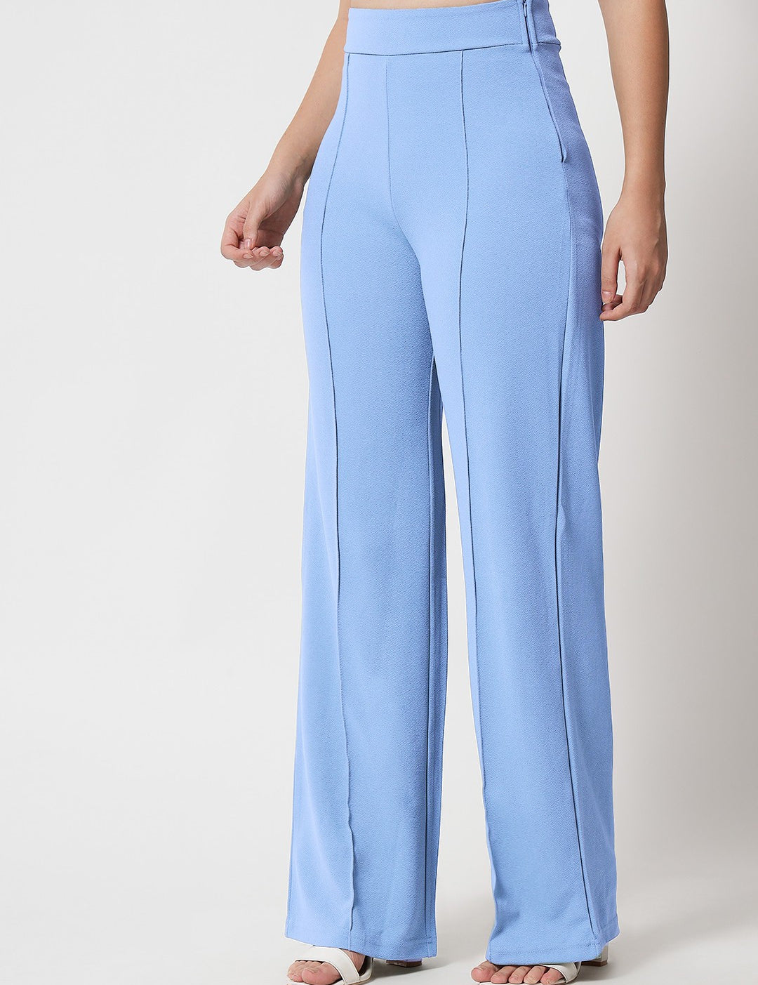 KOTTY Regular Fit Women Light Blue Trousers 