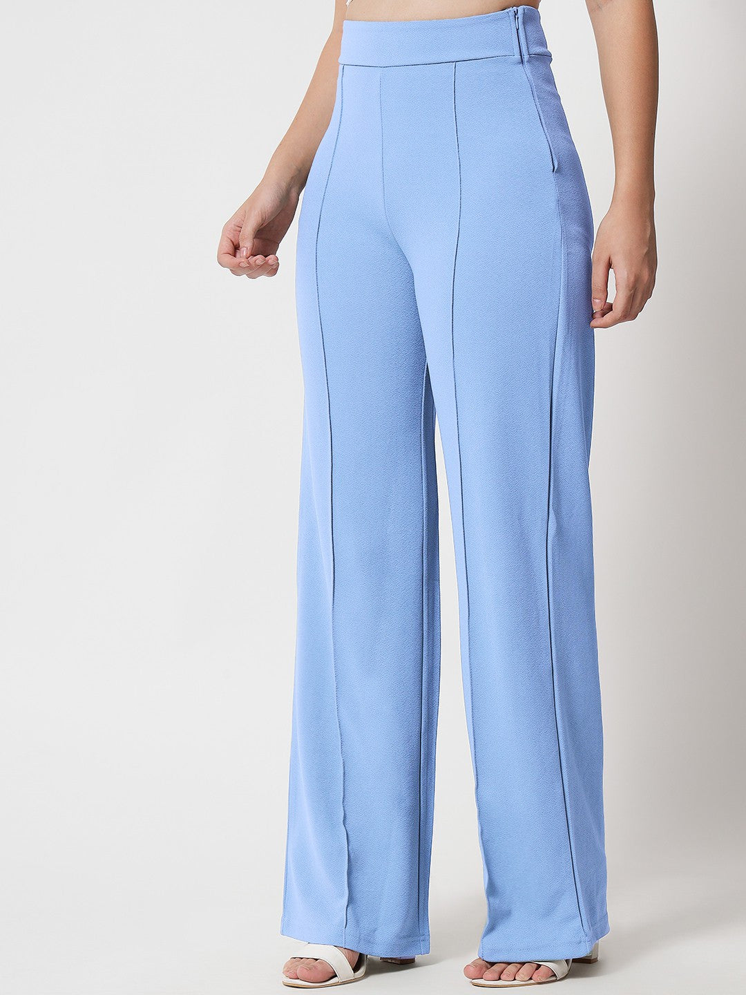 KOTTY Regular Fit Women Light Blue Trousers 