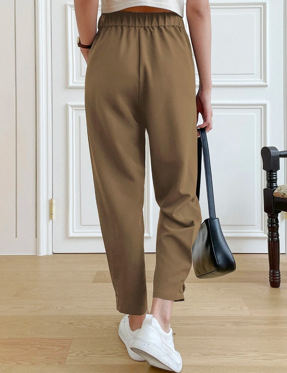 KOTTY Womens Solid Attractive High Rise Pant