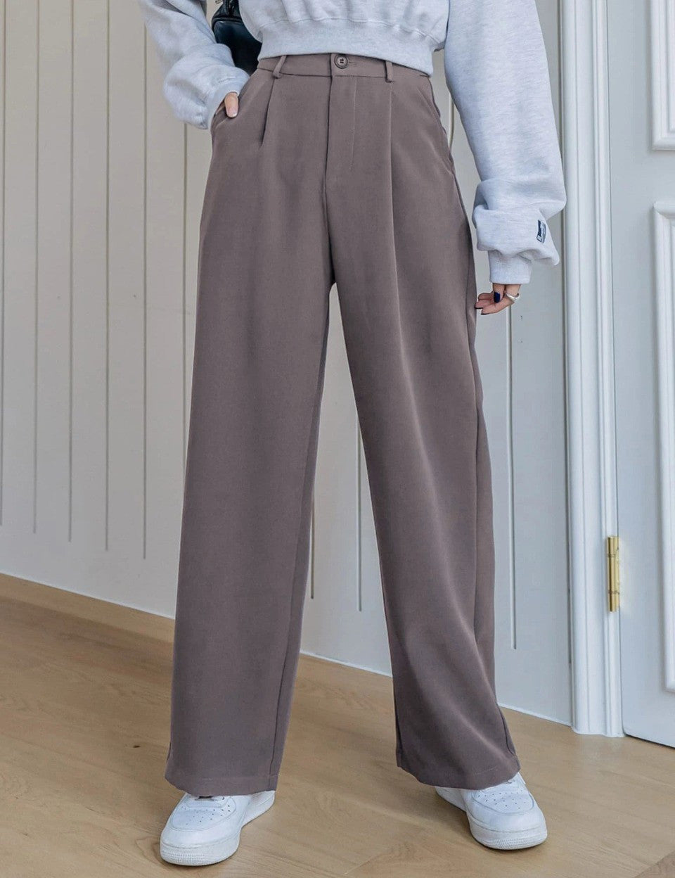 KOTTY Womens Solid Attractive High Rise Pant