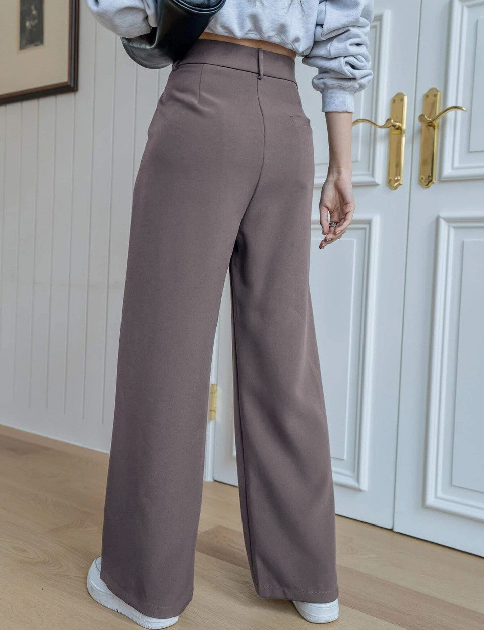 KOTTY Womens Solid Attractive High Rise Pant