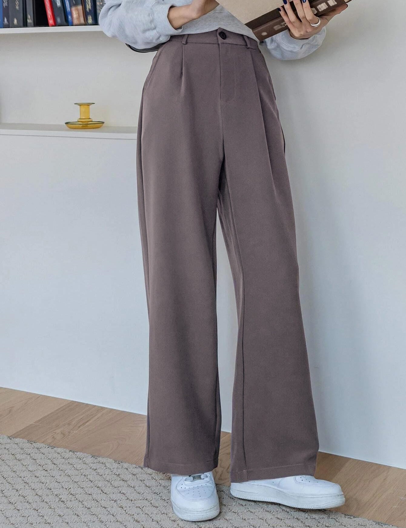 KOTTY Womens Solid Attractive High Rise Pant