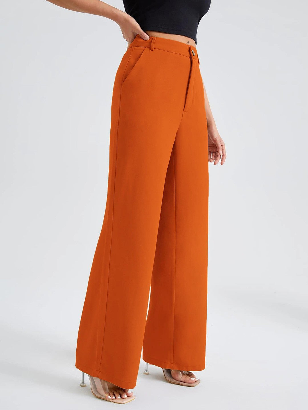 KOTTY Regular Fit Women Yellow Trousers 
