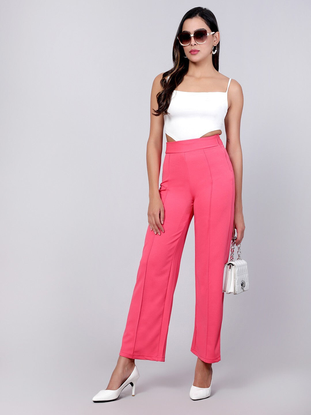 KOTTY Regular Fit Women Pink Trousers 