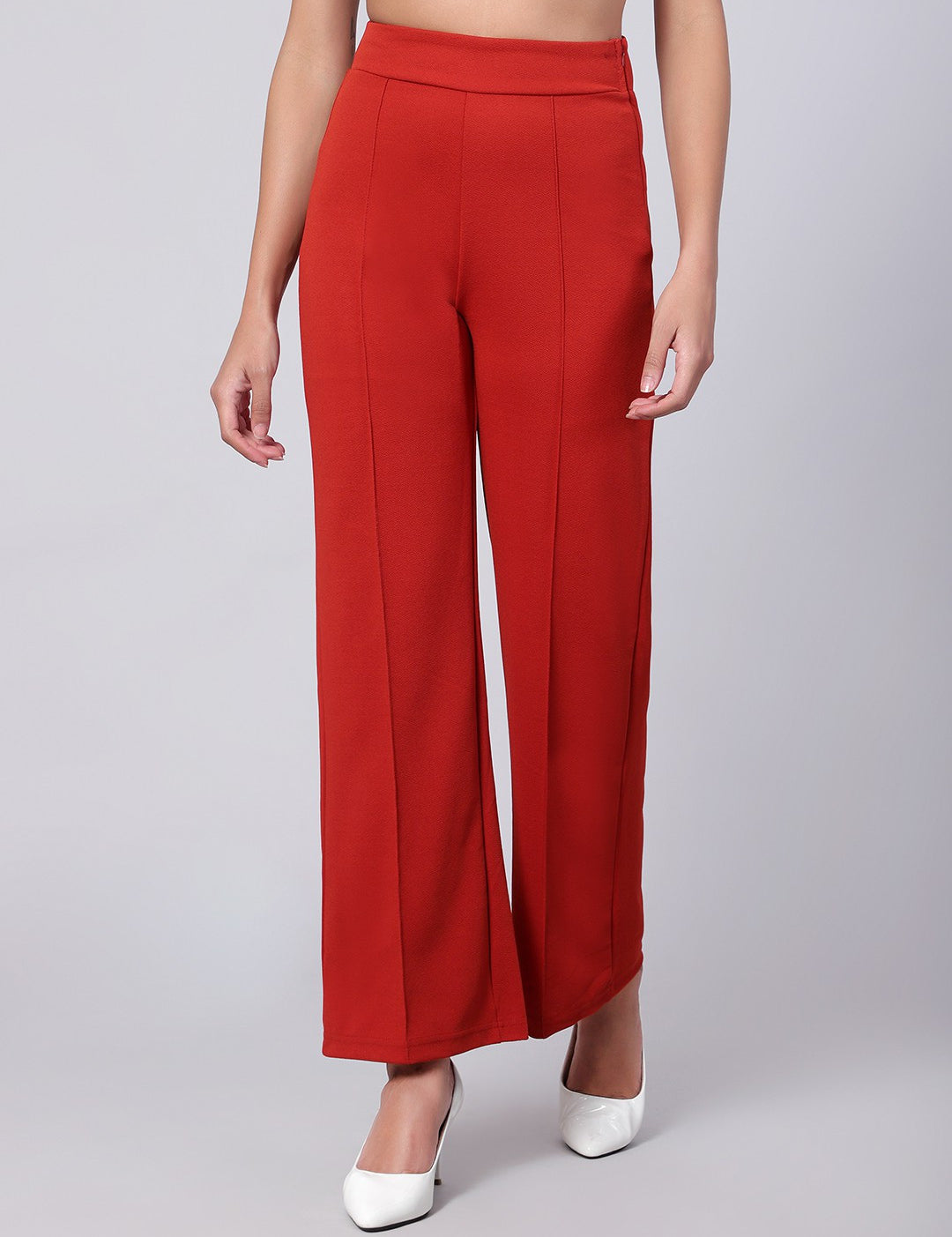 KOTTY Womens Solid Attractive High Rise Pant