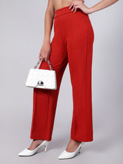 KOTTY Womens Solid Attractive High Rise Pant