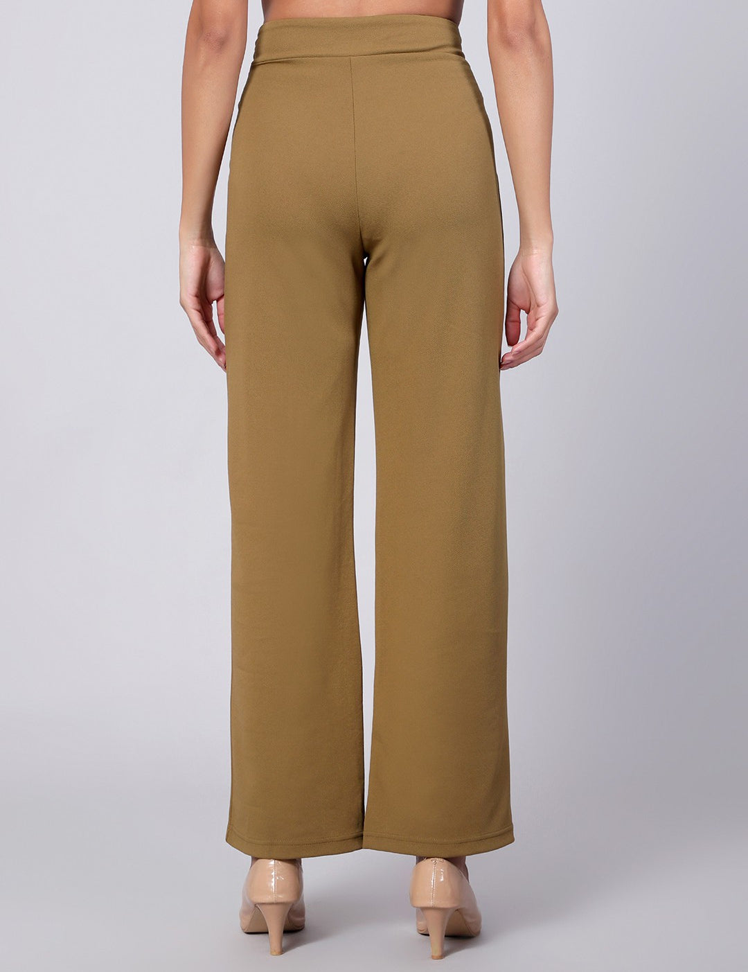 KOTTY Womens Solid Attractive High Rise Pant