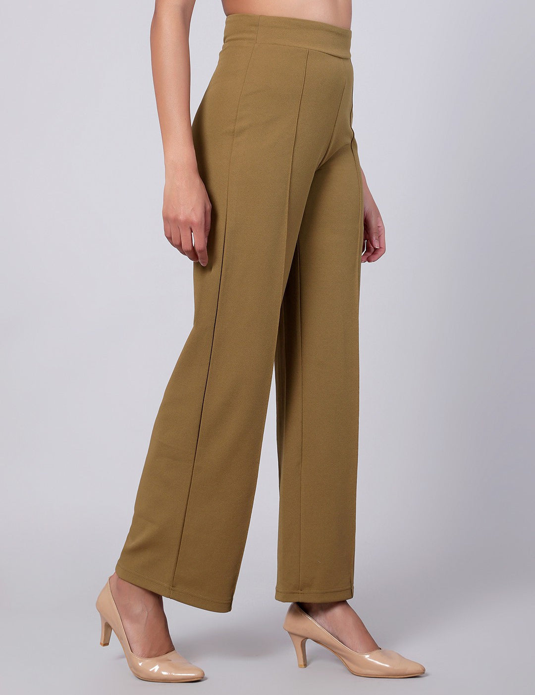 KOTTY Womens Solid Attractive High Rise Pant