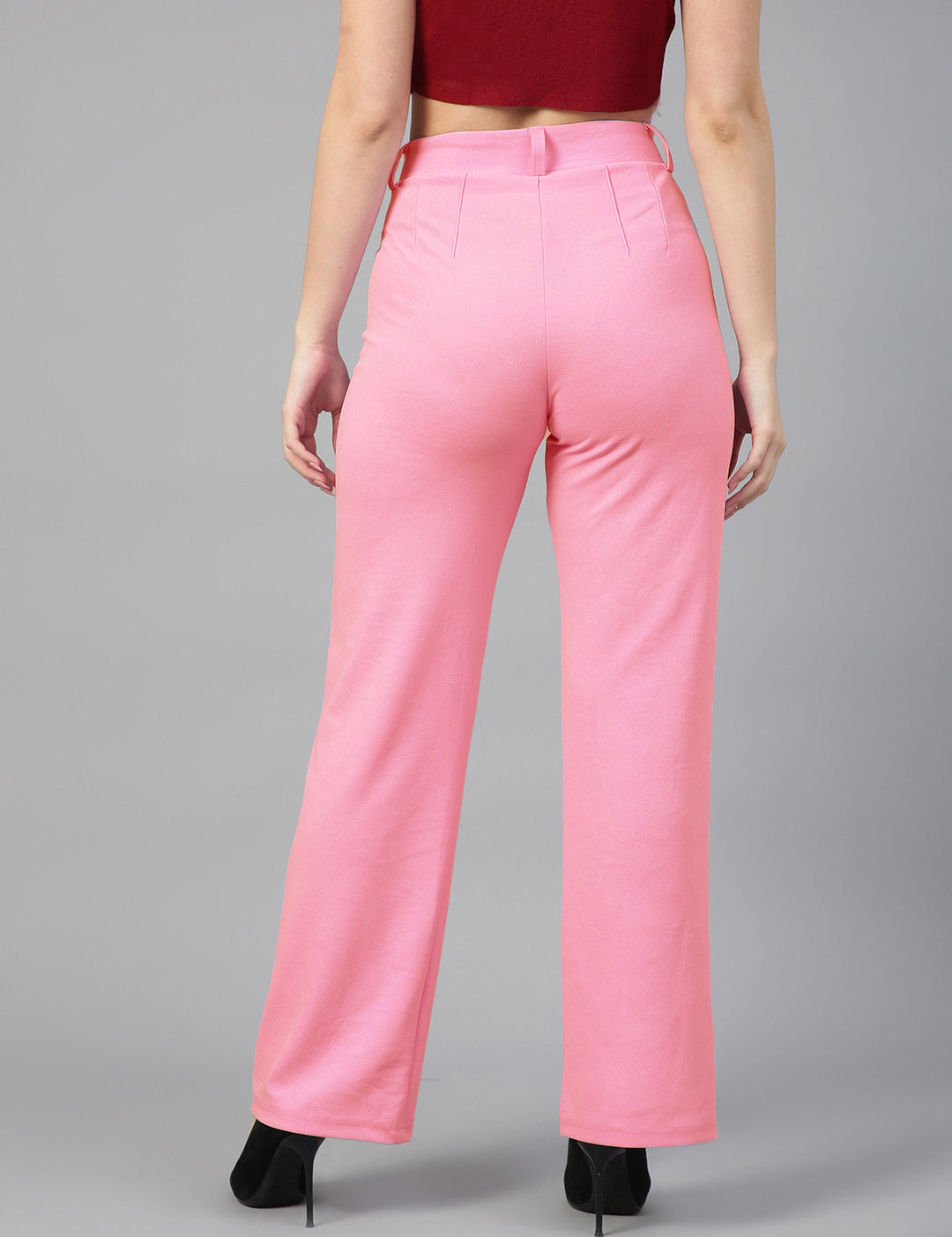 KOTTY Womens Solid Attractive High Rise Pant