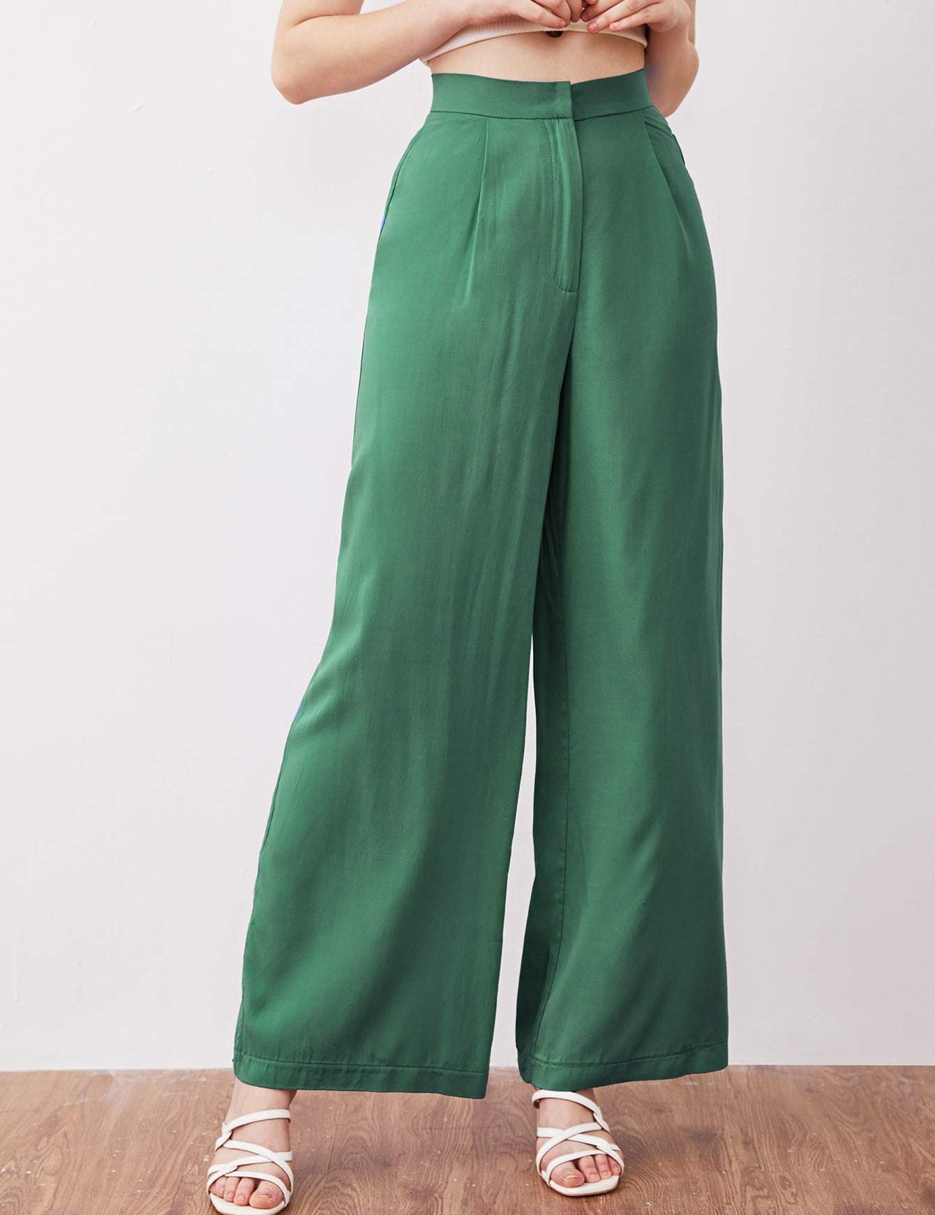 KOTTY Womens Solid Attractive High Rise Pant