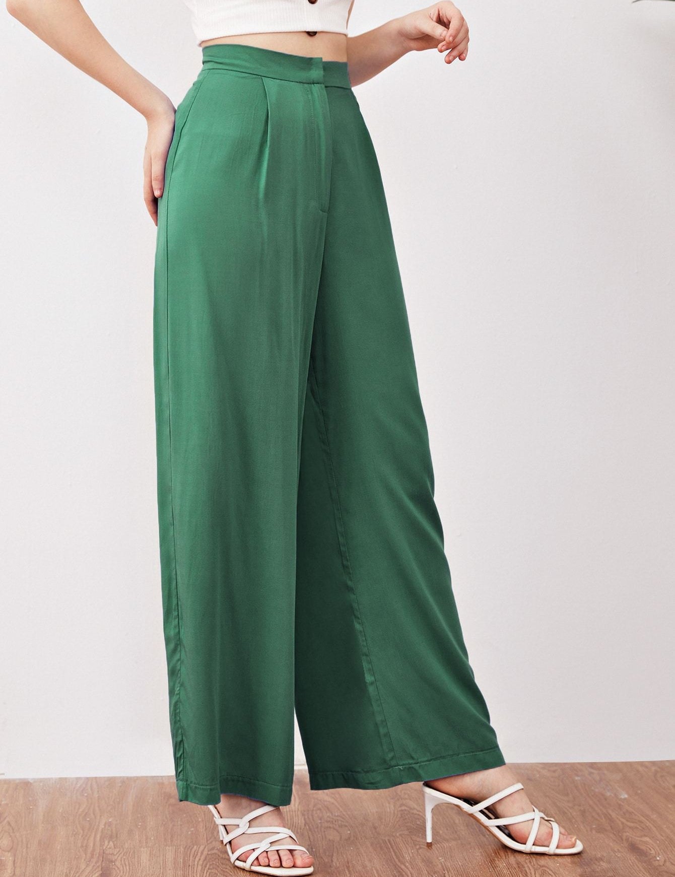 KOTTY Womens Solid Attractive High Rise Pant