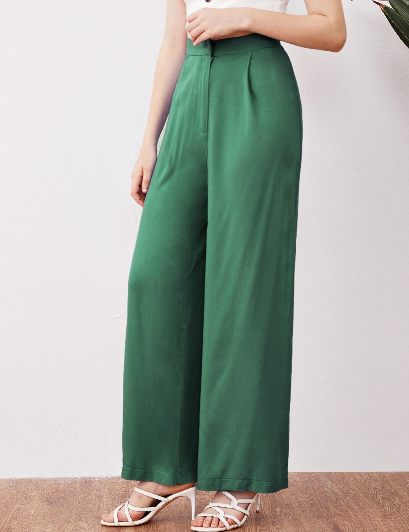KOTTY Womens Solid Attractive High Rise Pant