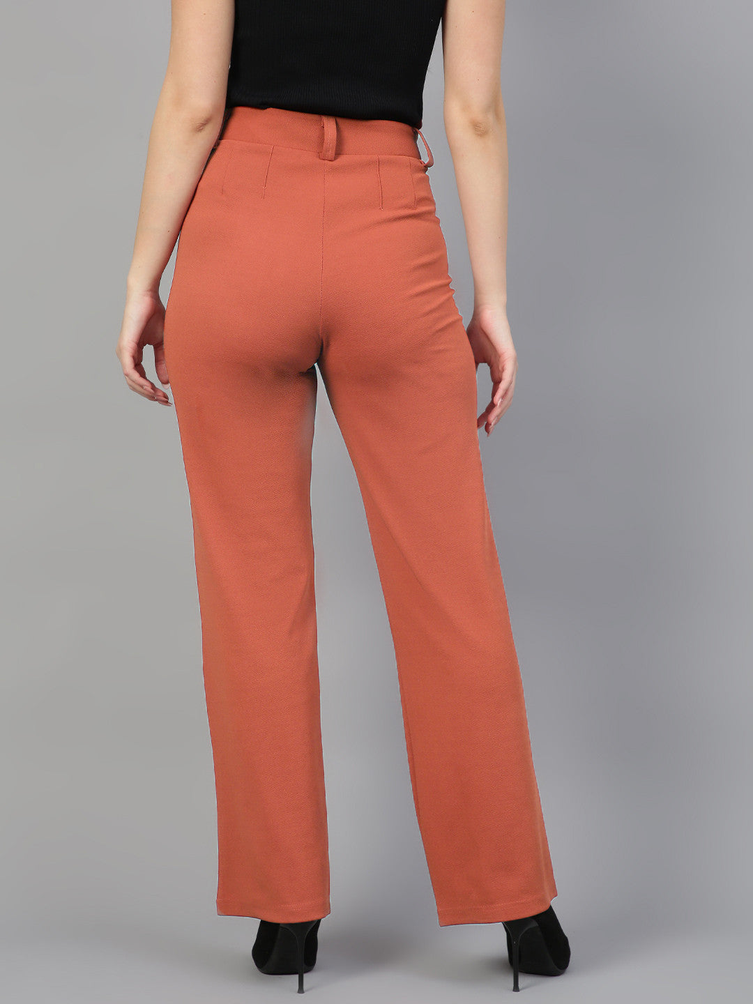 KOTTY Regular Fit Women Orange Trousers 