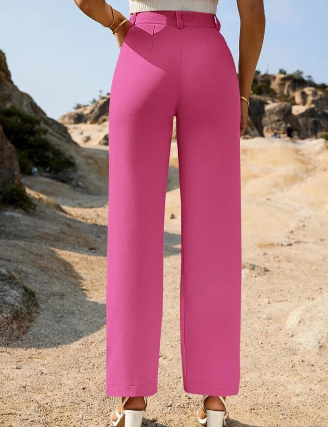 KOTTY Womens Solid Attractive High Rise Pant