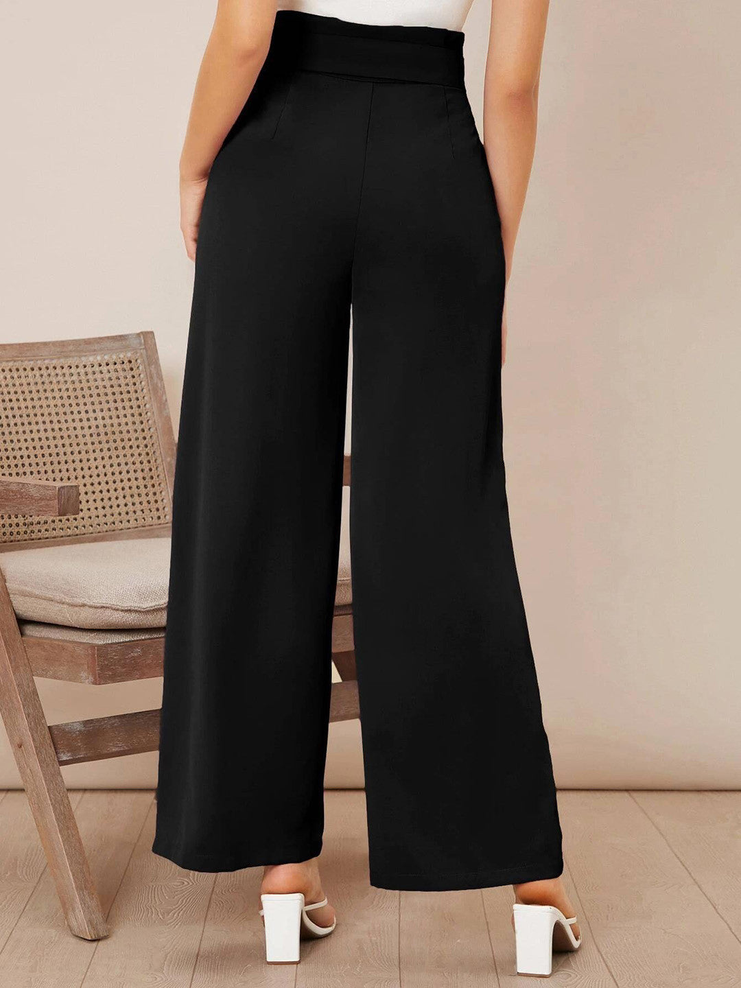 KOTTY Regular Fit Women Black Trousers 