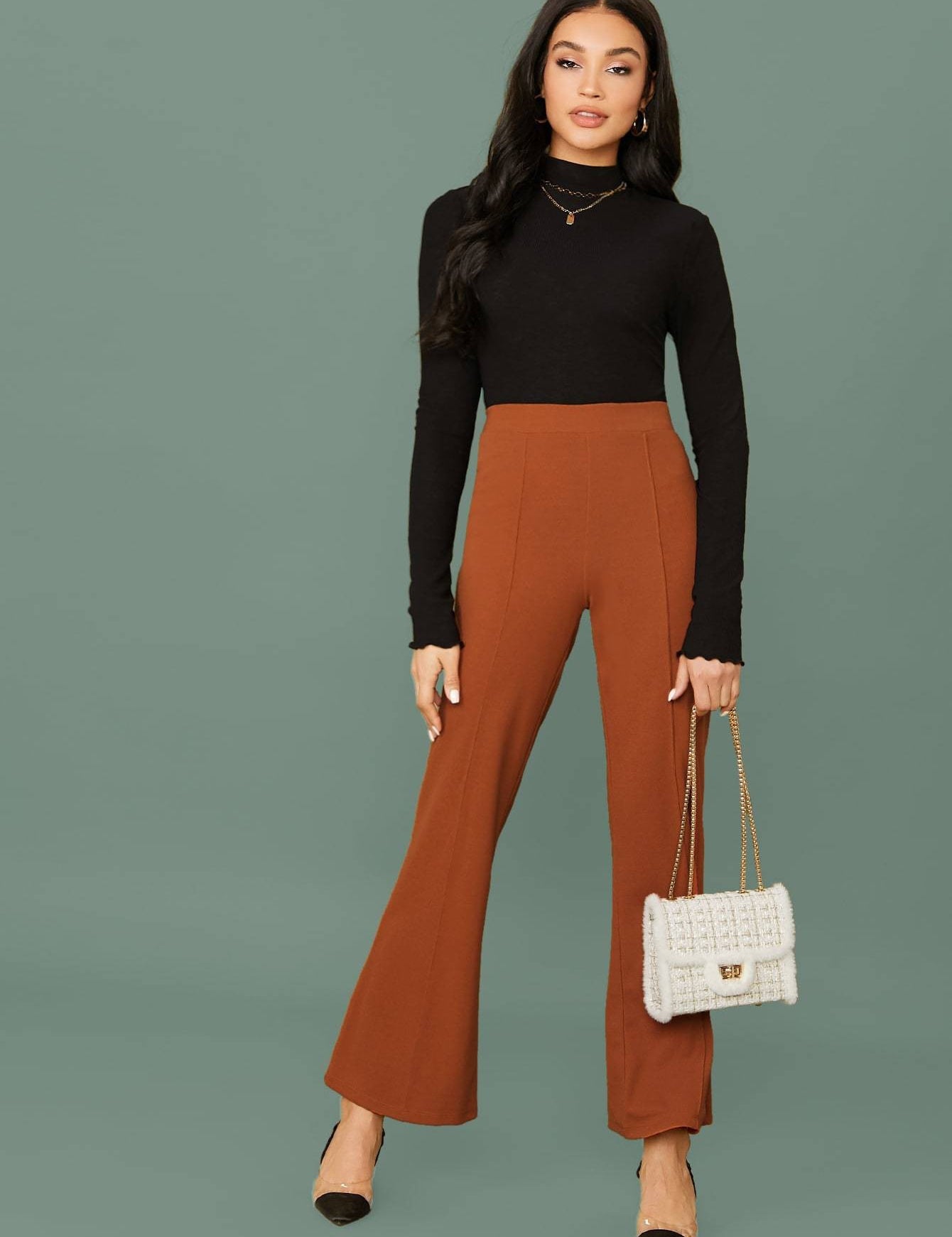 KOTTY Regular Fit Women Brown Trousers 
