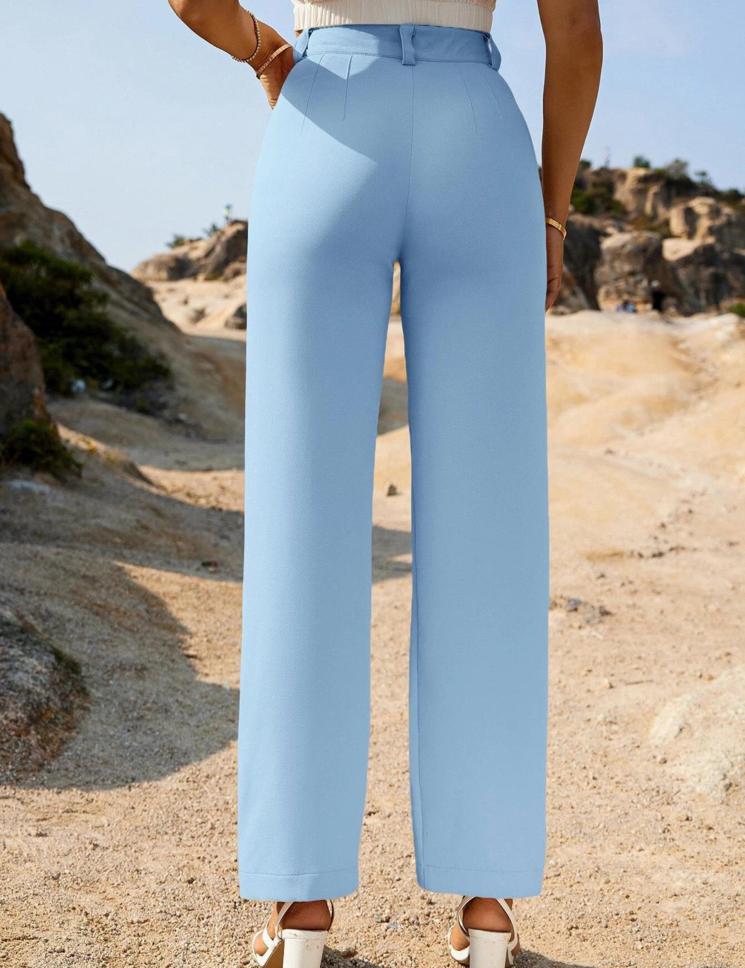 KOTTY Regular Fit Women Light Blue Trousers 