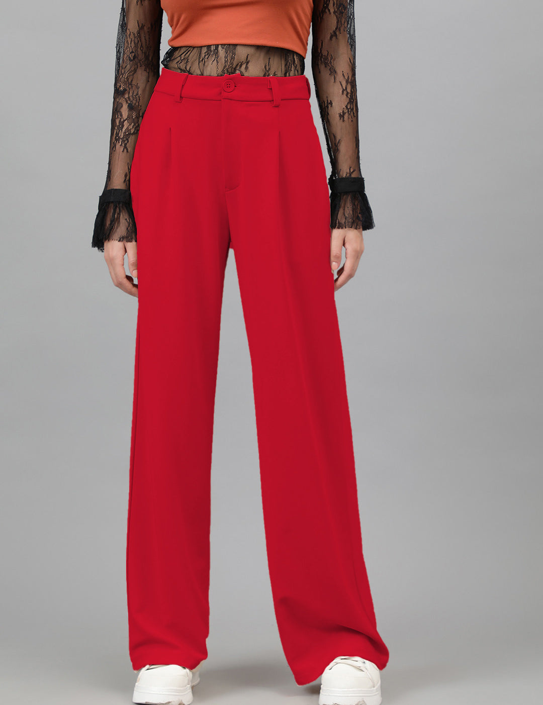 KOTTY Regular Fit Women Red Trousers 