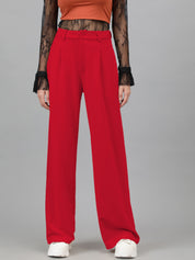 KOTTY Regular Fit Women Red Trousers 
