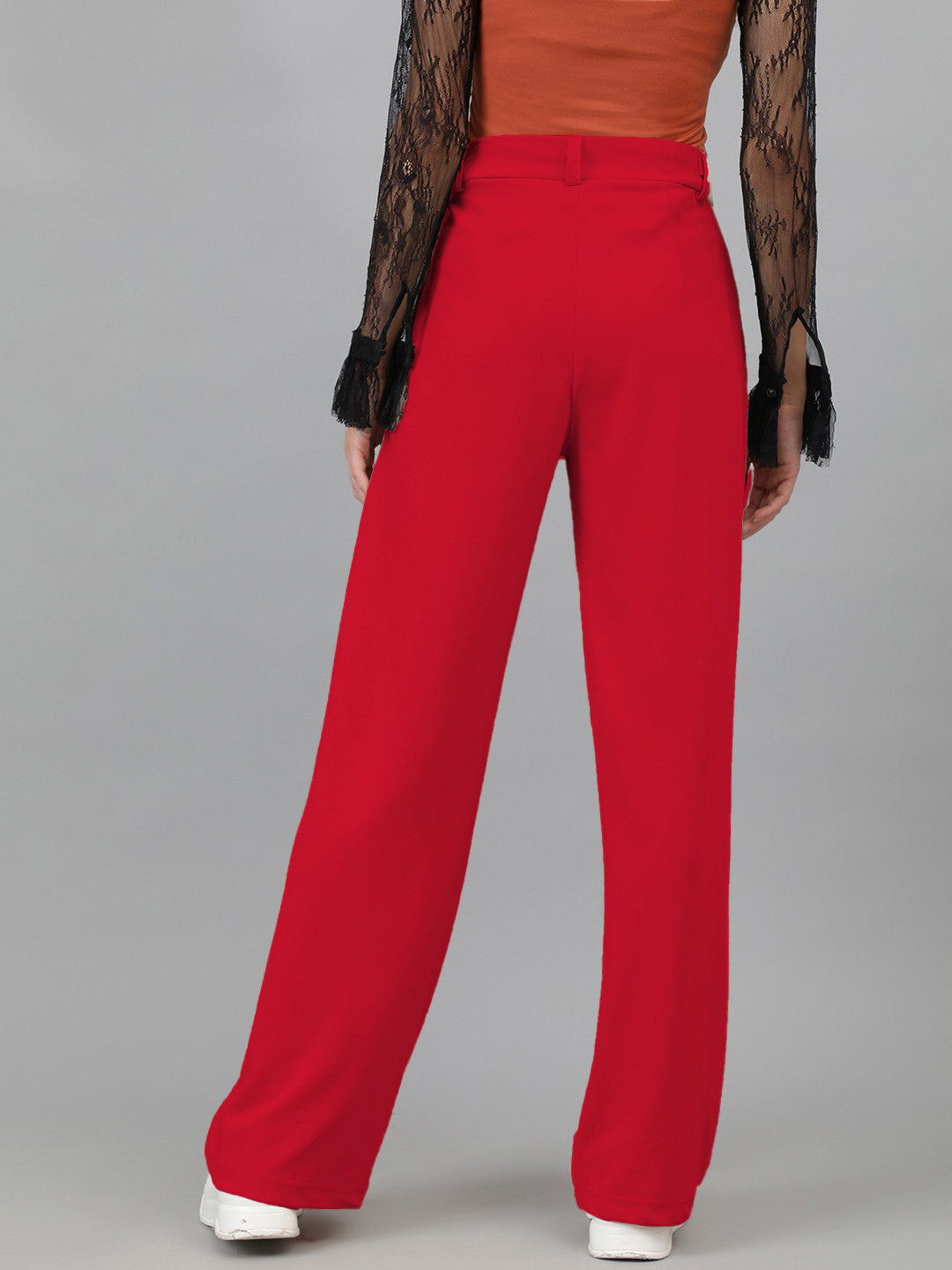 KOTTY Regular Fit Women Red Trousers 