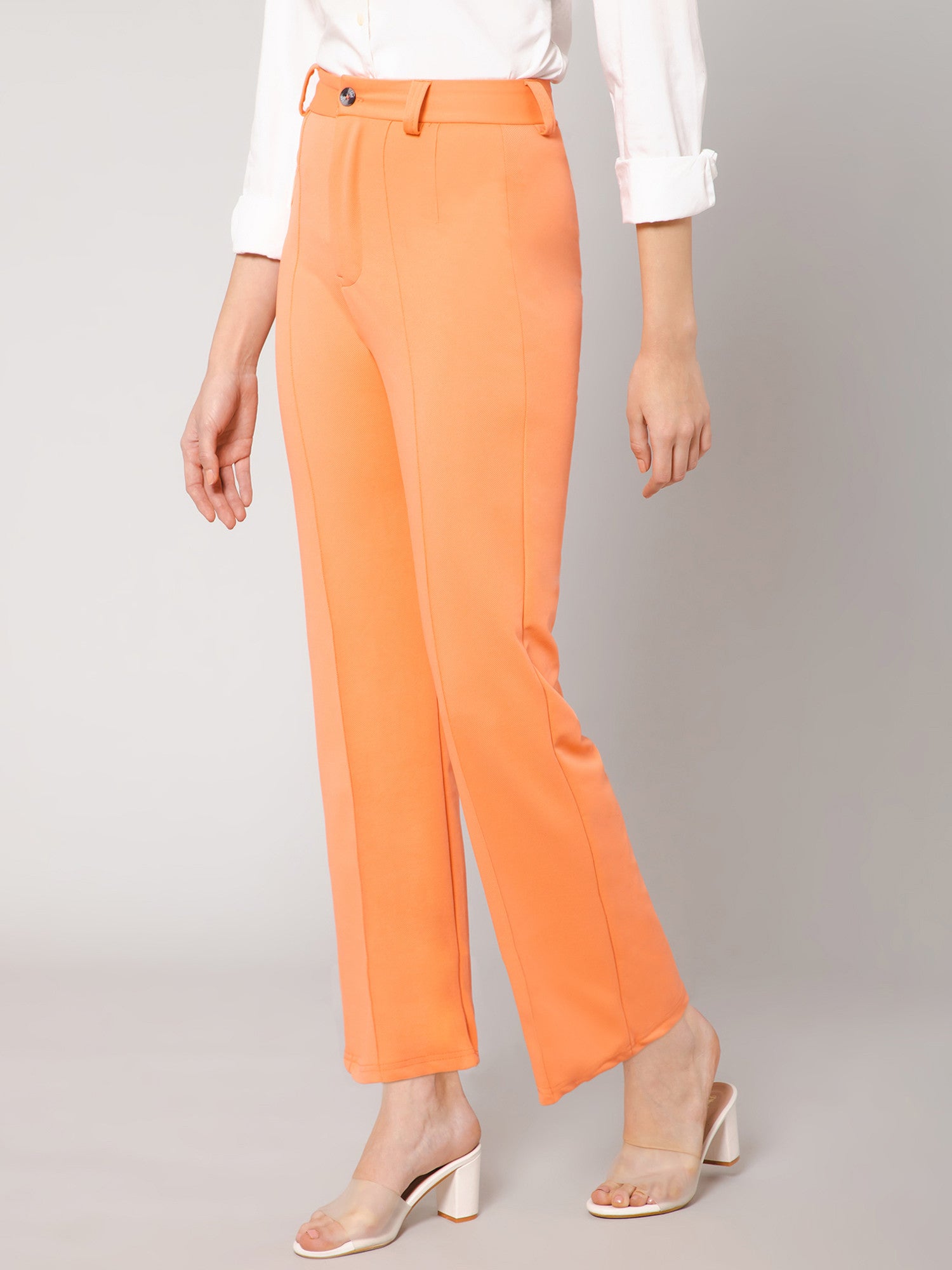KOTTY Regular Fit Women Orange Trousers 