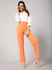 KOTTY Regular Fit Women Orange Trousers 
