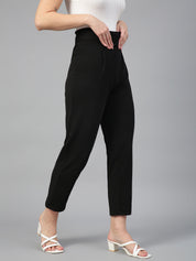 KOTTY Regular Fit Women Black Trousers 