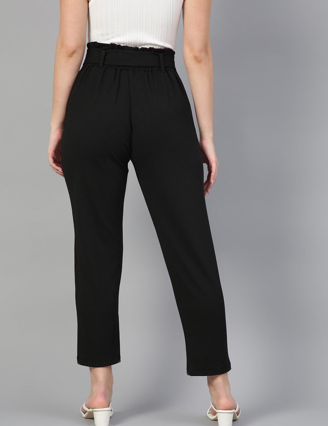 KOTTY Regular Fit Women Black Trousers 