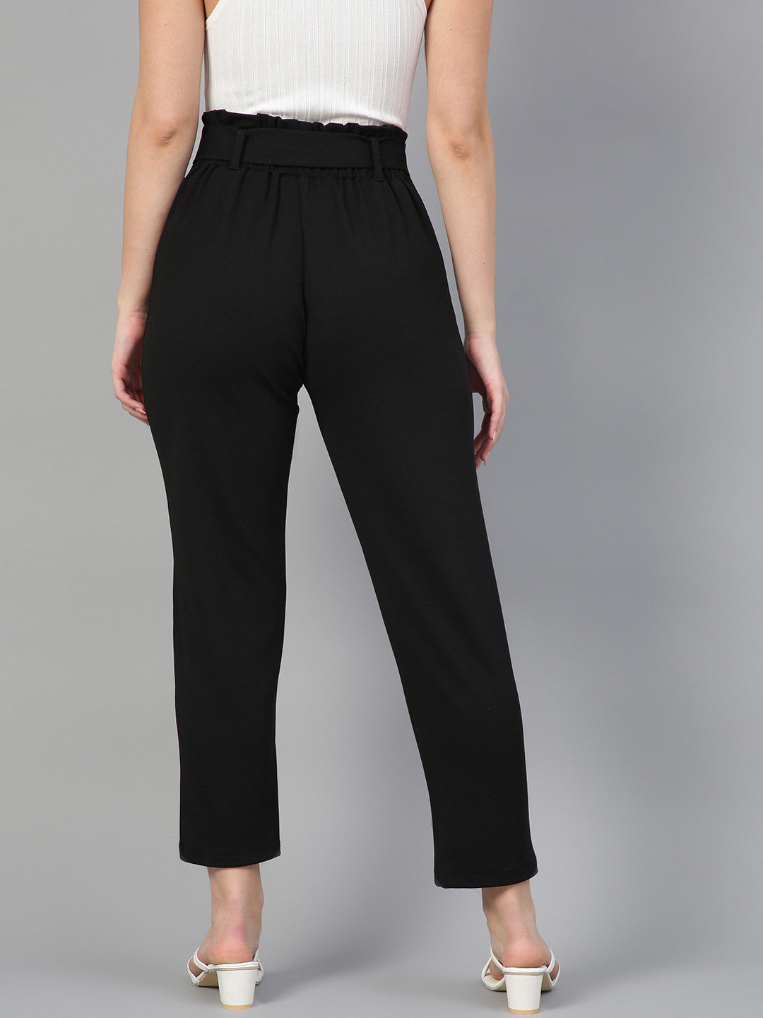 KOTTY Regular Fit Women Black Trousers 