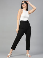 KOTTY Regular Fit Women Black Trousers 