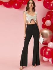 KOTTY Womens Solid Attractive High Rise Pant