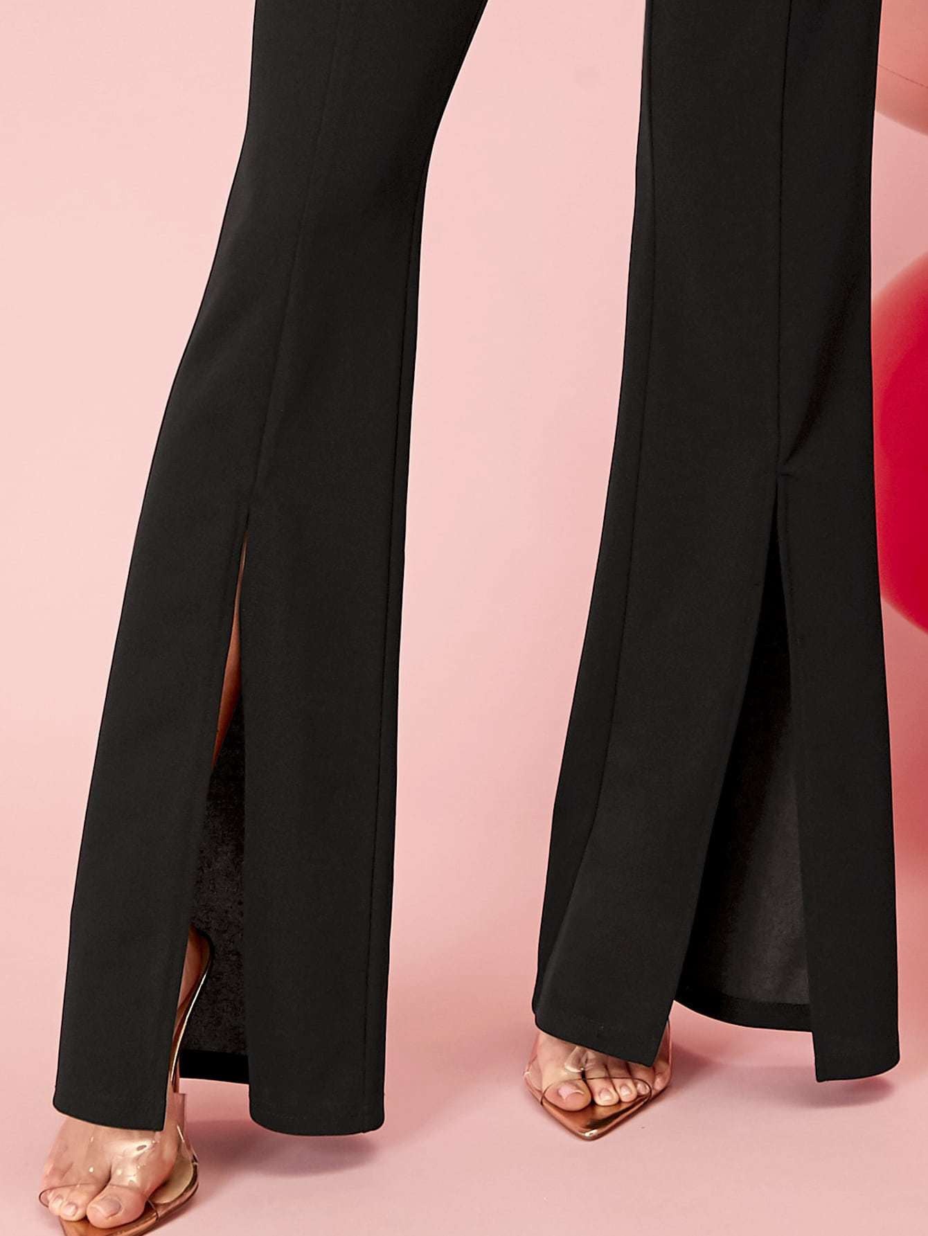 KOTTY Womens Solid Attractive High Rise Pant