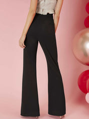 KOTTY Womens Solid Attractive High Rise Pant