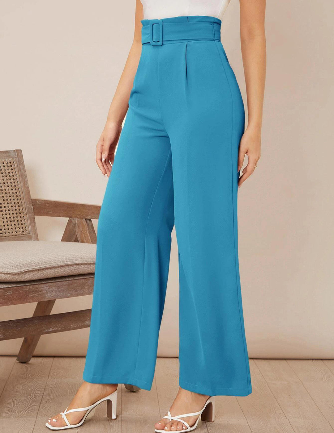 KOTTY Regular Fit Women Blue Trousers 