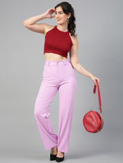 KOTTY Regular Fit Women Purple Trousers 