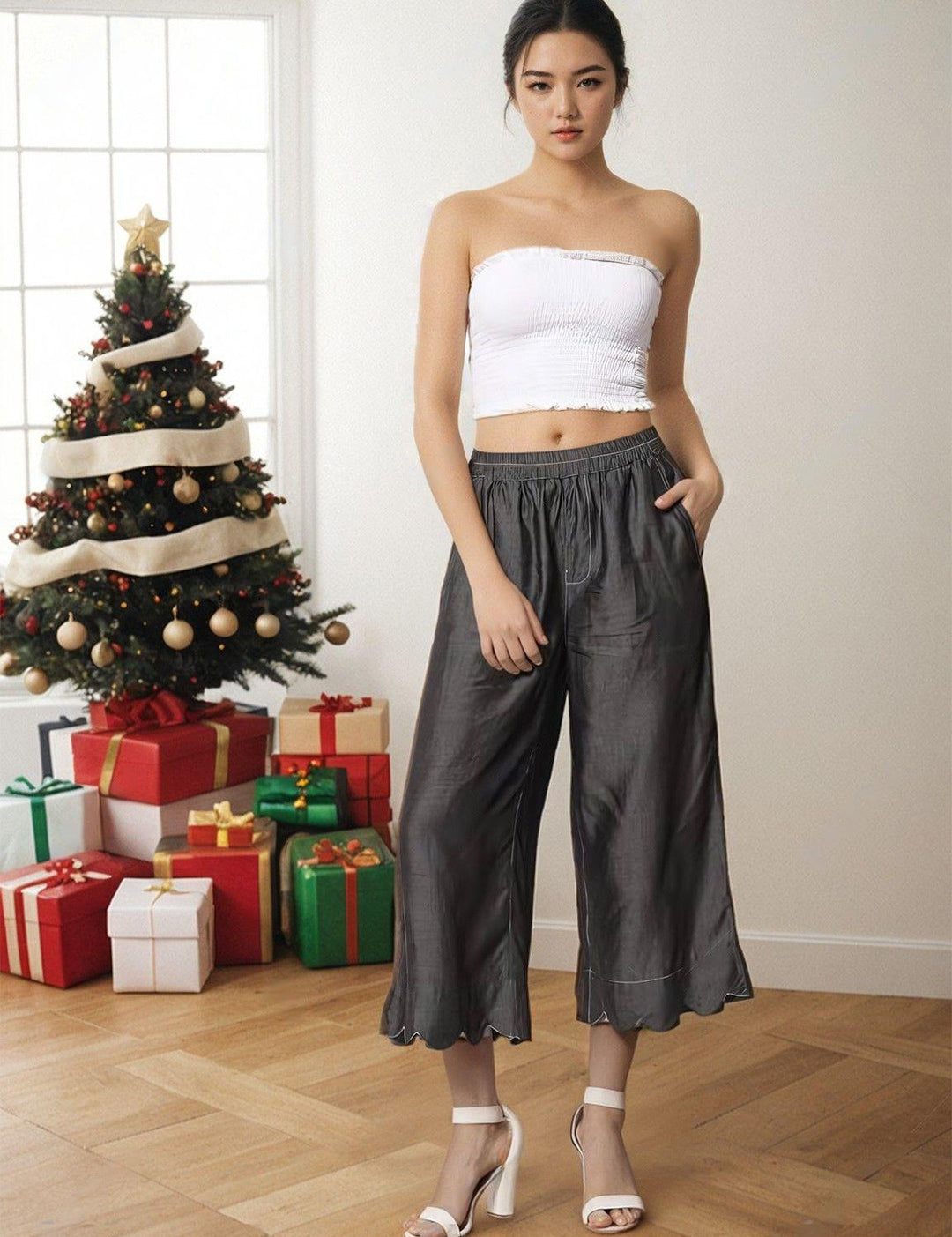 KOTTY Regular Fit Women Grey Trousers 